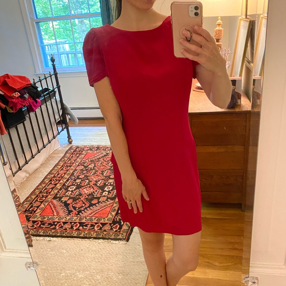 Red cocktail dress